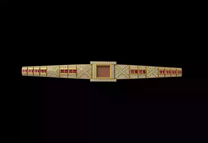 Gold Wrist Watch - 001 3D print model