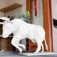 Angry bull charging planter pot flower vase STL 3D print model_2