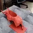 Angry bull charging planter pot flower vase STL