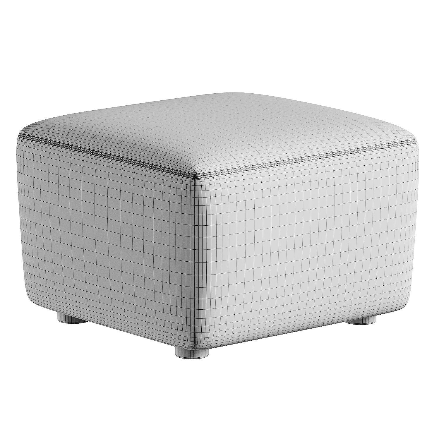 pouf brown 2 dado 3D model_6