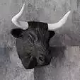 angry spanish bull head wall mount STL file