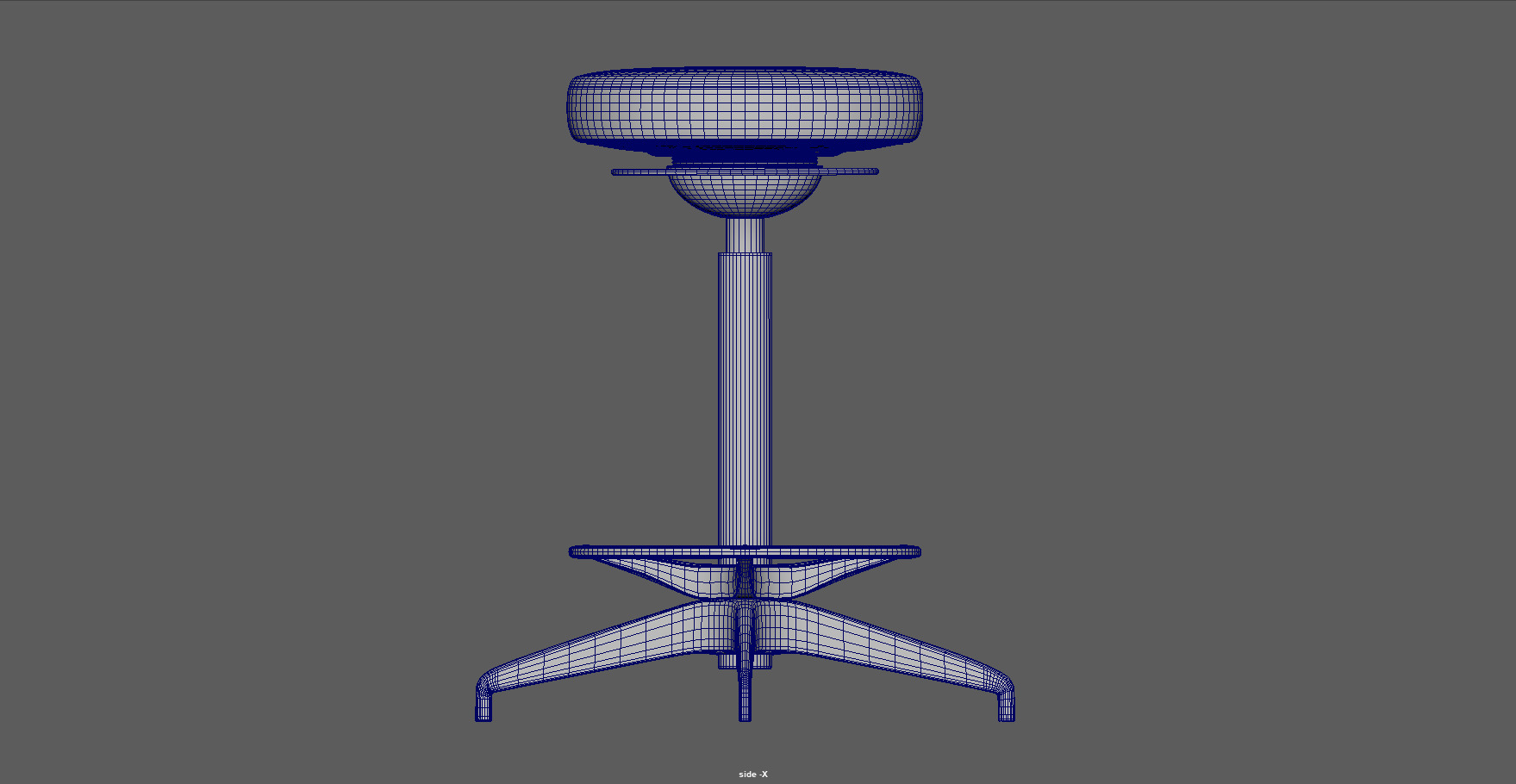 Modern Adjustable Swivel Stool 3D Model Low-poly 3D model_19