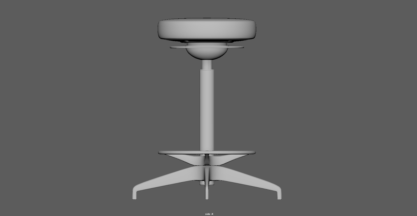 Modern Adjustable Swivel Stool 3D Model Low-poly 3D model_13