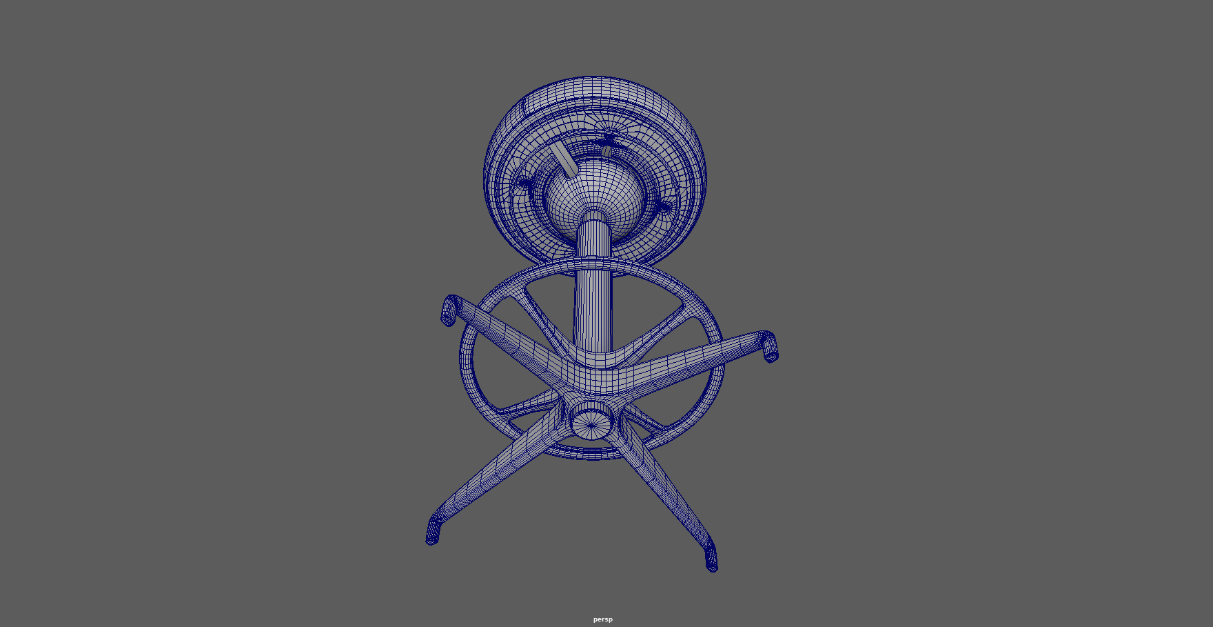 Modern Adjustable Swivel Stool 3D Model Low-poly 3D model_9