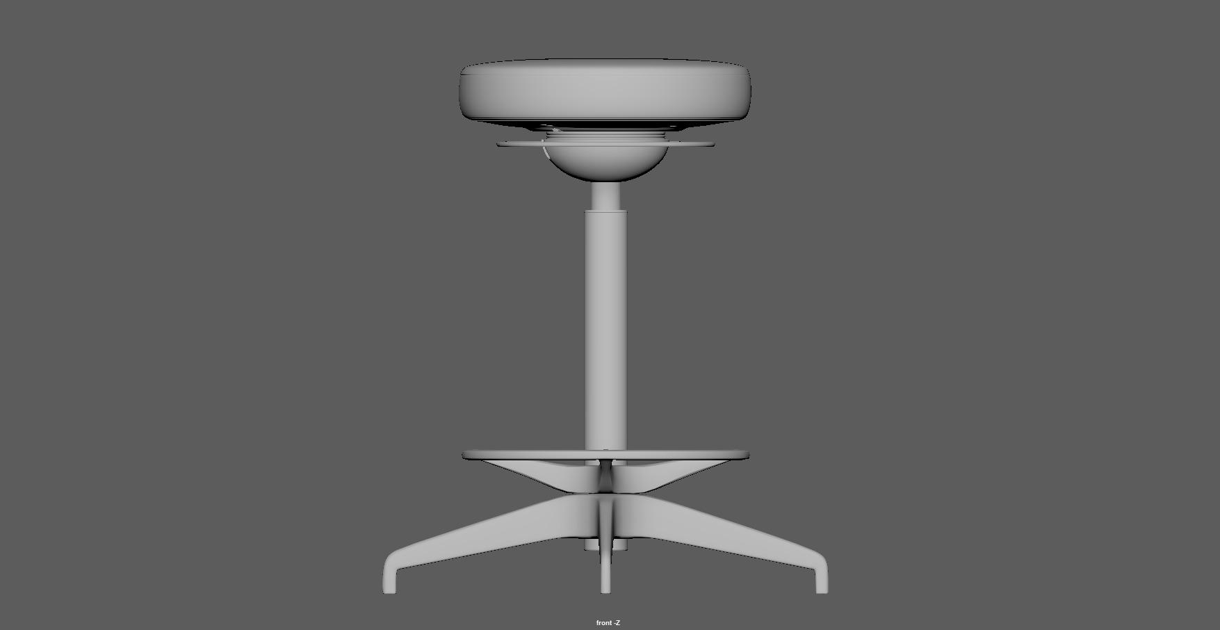 Modern Adjustable Swivel Stool 3D Model Low-poly 3D model_20