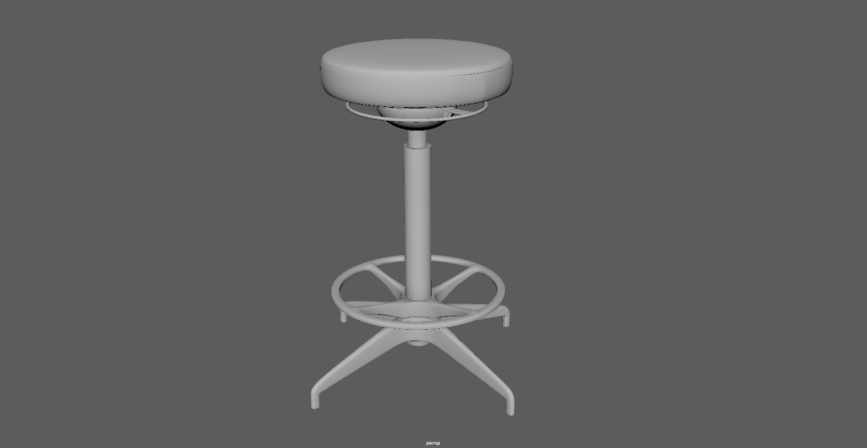 Modern Adjustable Swivel Stool 3D Model Low-poly 3D model_14
