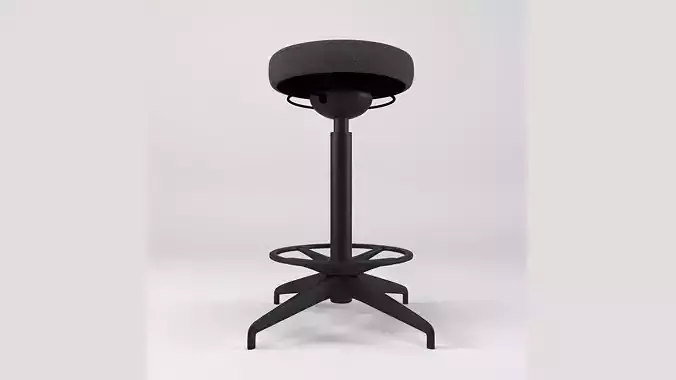 Modern Adjustable Swivel Stool 3D Model