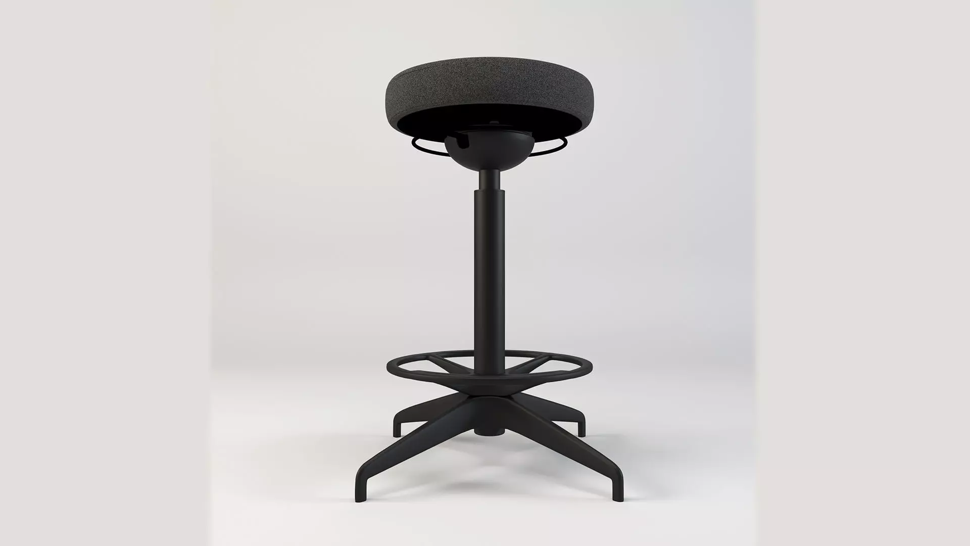 Modern Adjustable Swivel Stool 3D Model Low-poly 3D model_0