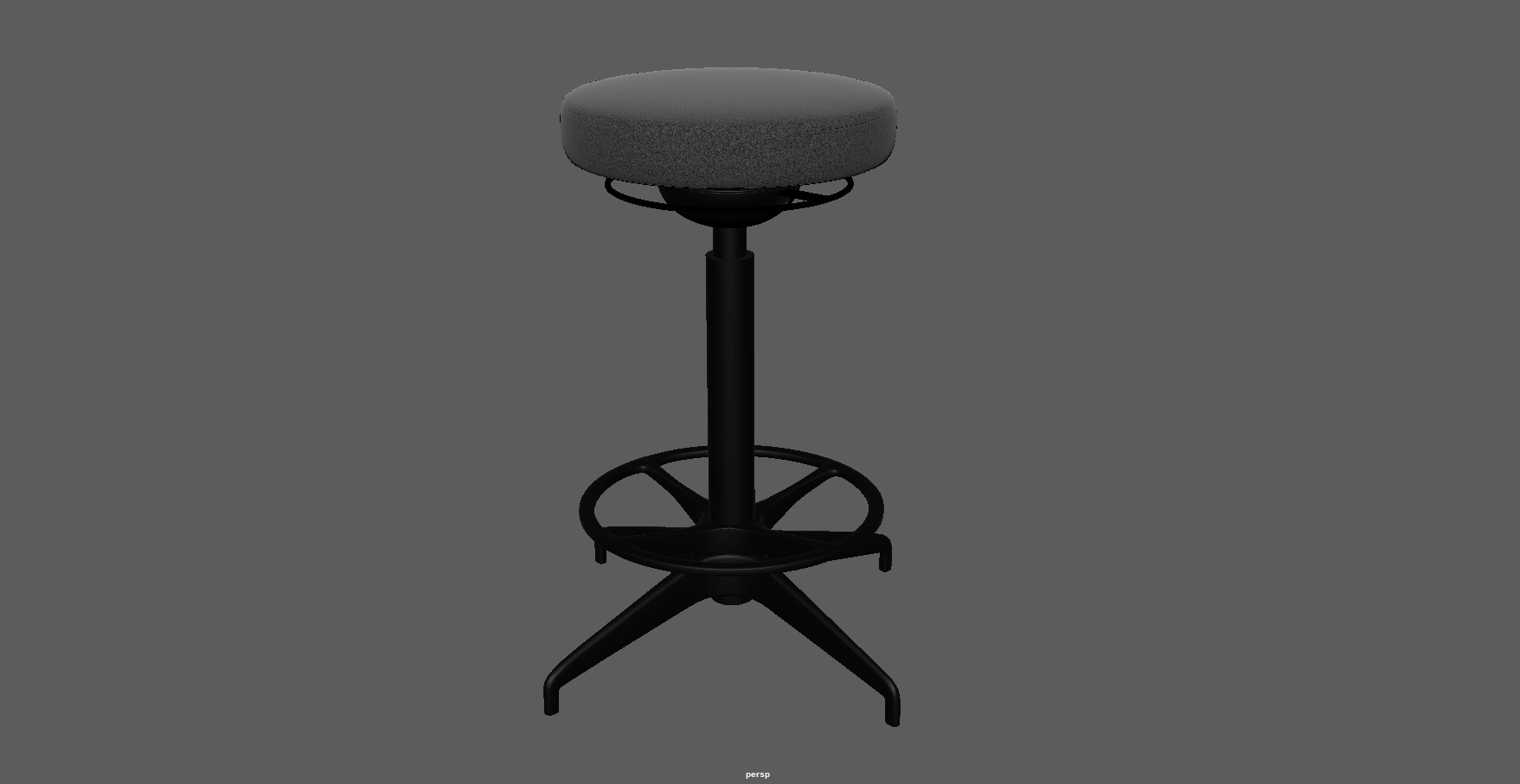 Modern Adjustable Swivel Stool 3D Model Low-poly 3D model_8