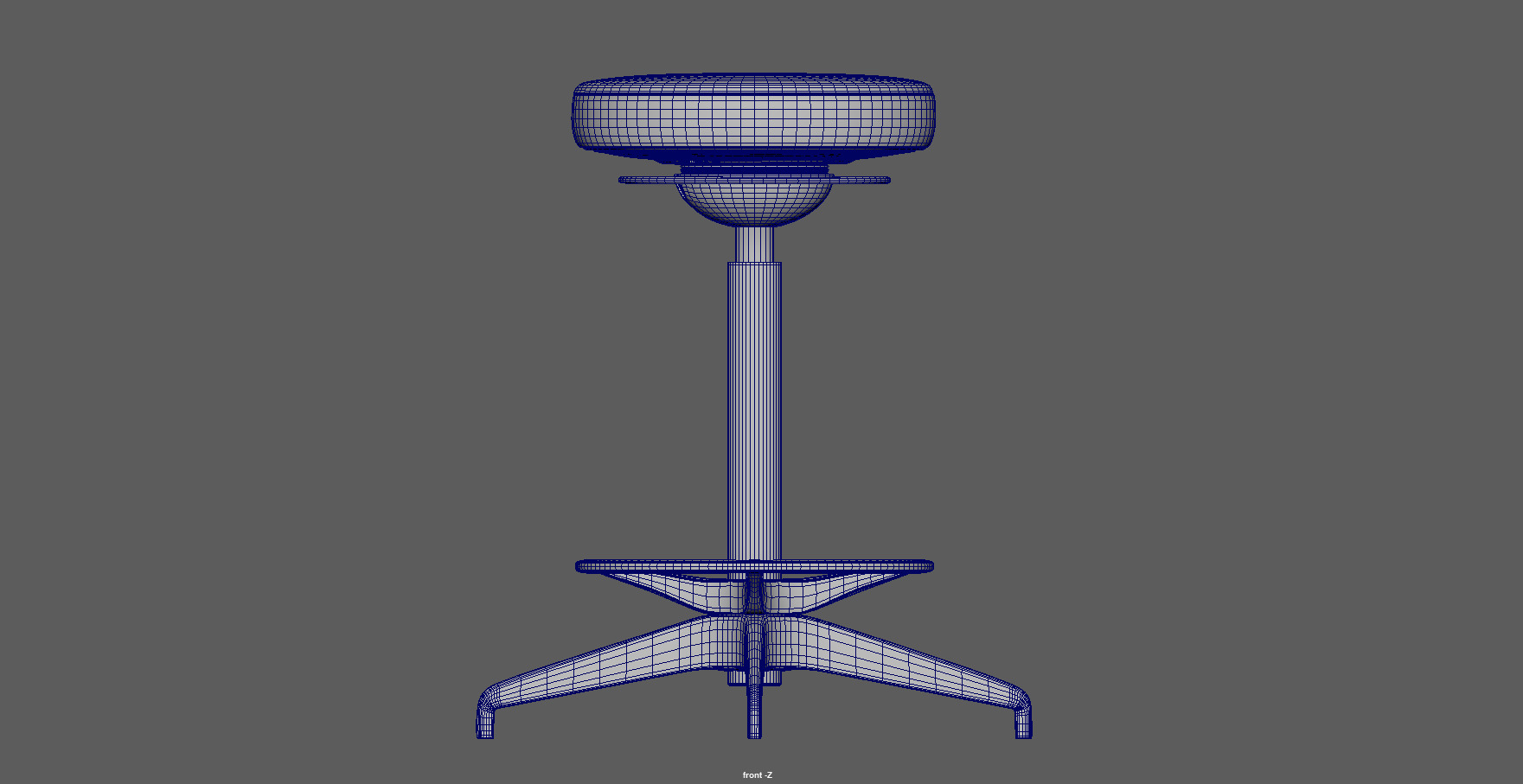 Modern Adjustable Swivel Stool 3D Model Low-poly 3D model_18