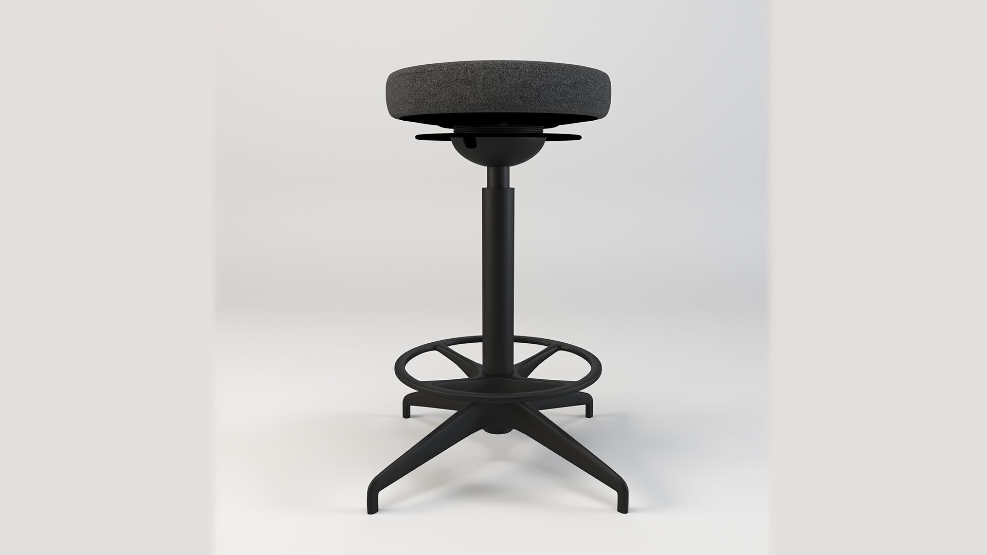 Modern Adjustable Swivel Stool 3D Model Low-poly 3D model_6