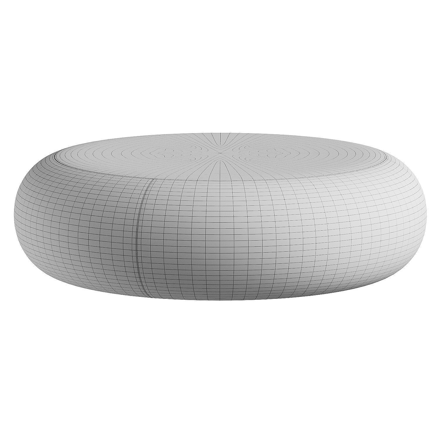 pouf round big 3D model_4