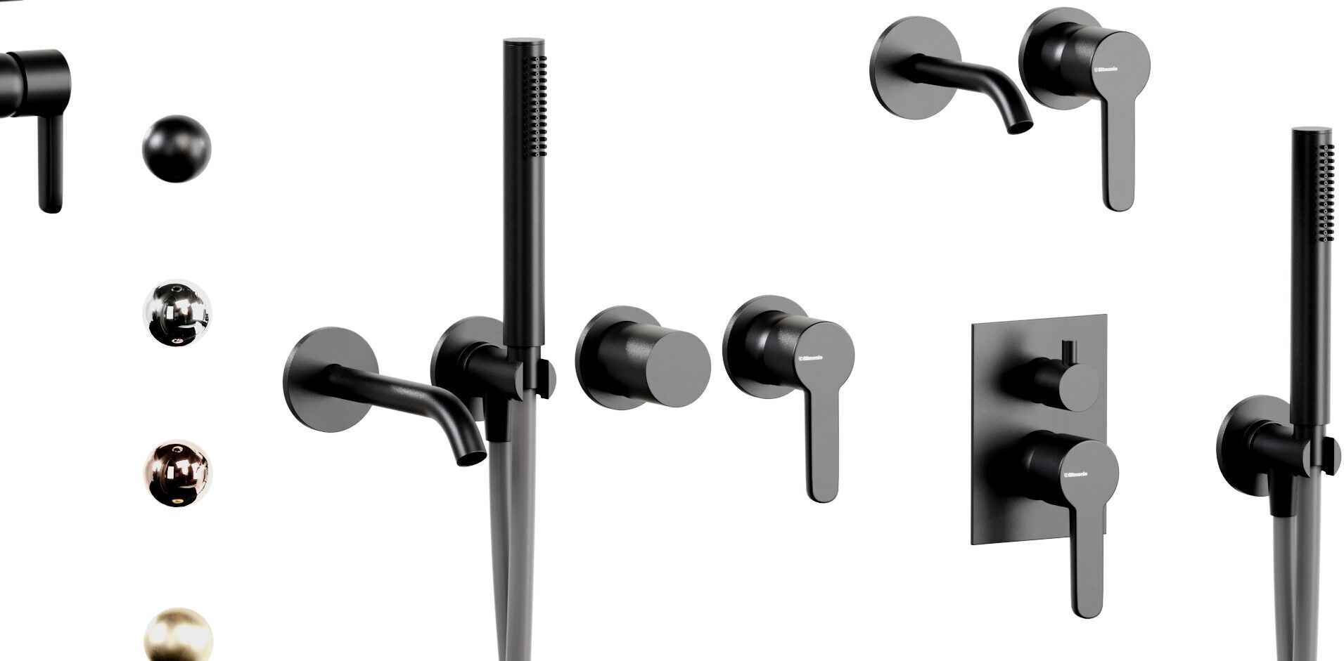 Ritmonio Basin mixers collection Low-poly 3D model_12