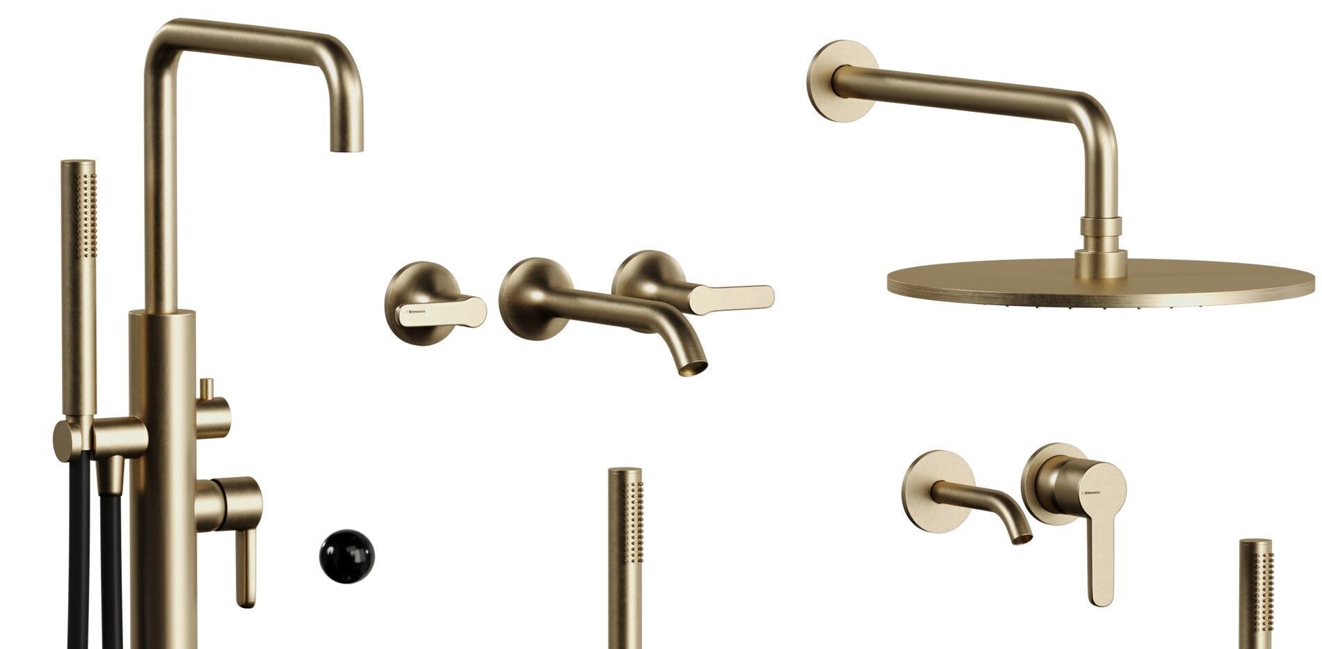 Ritmonio Basin mixers collection Low-poly 3D model_9