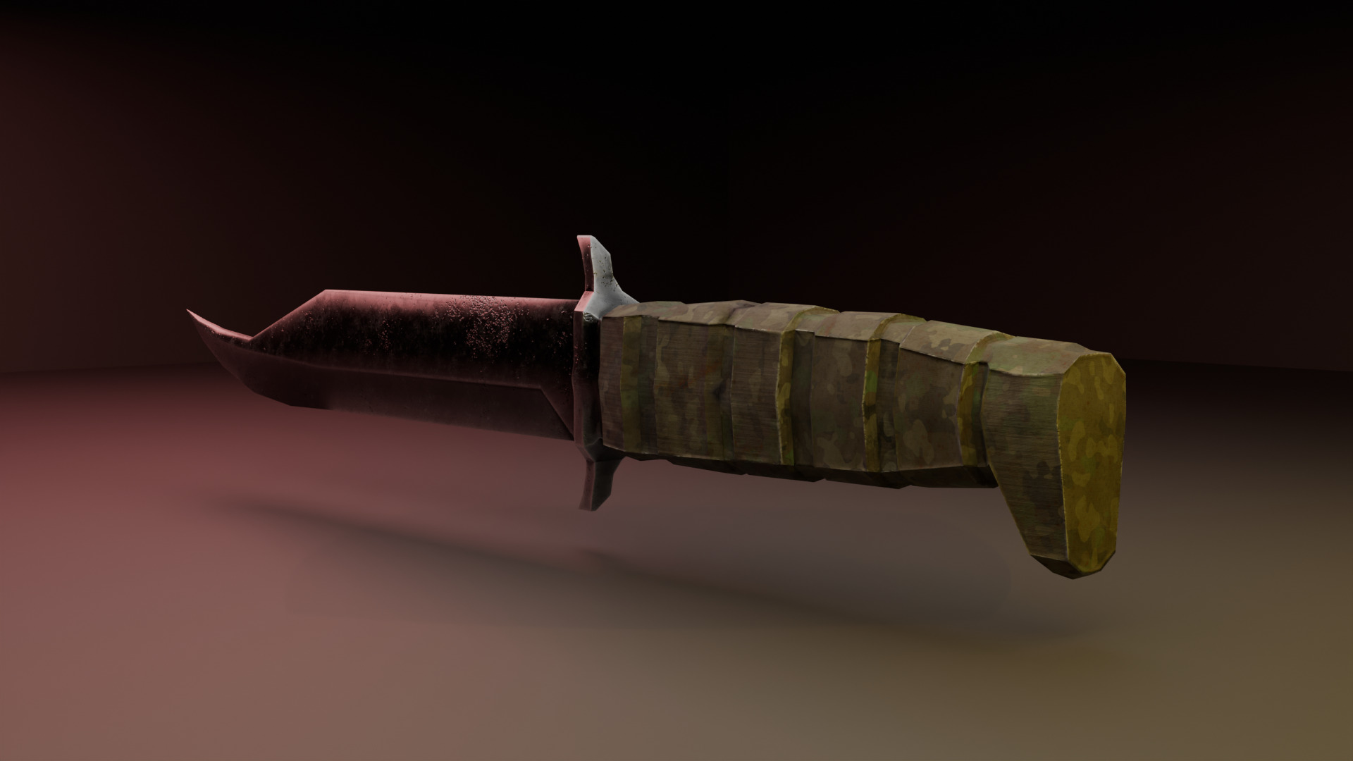Knife Low-poly 3D model_4