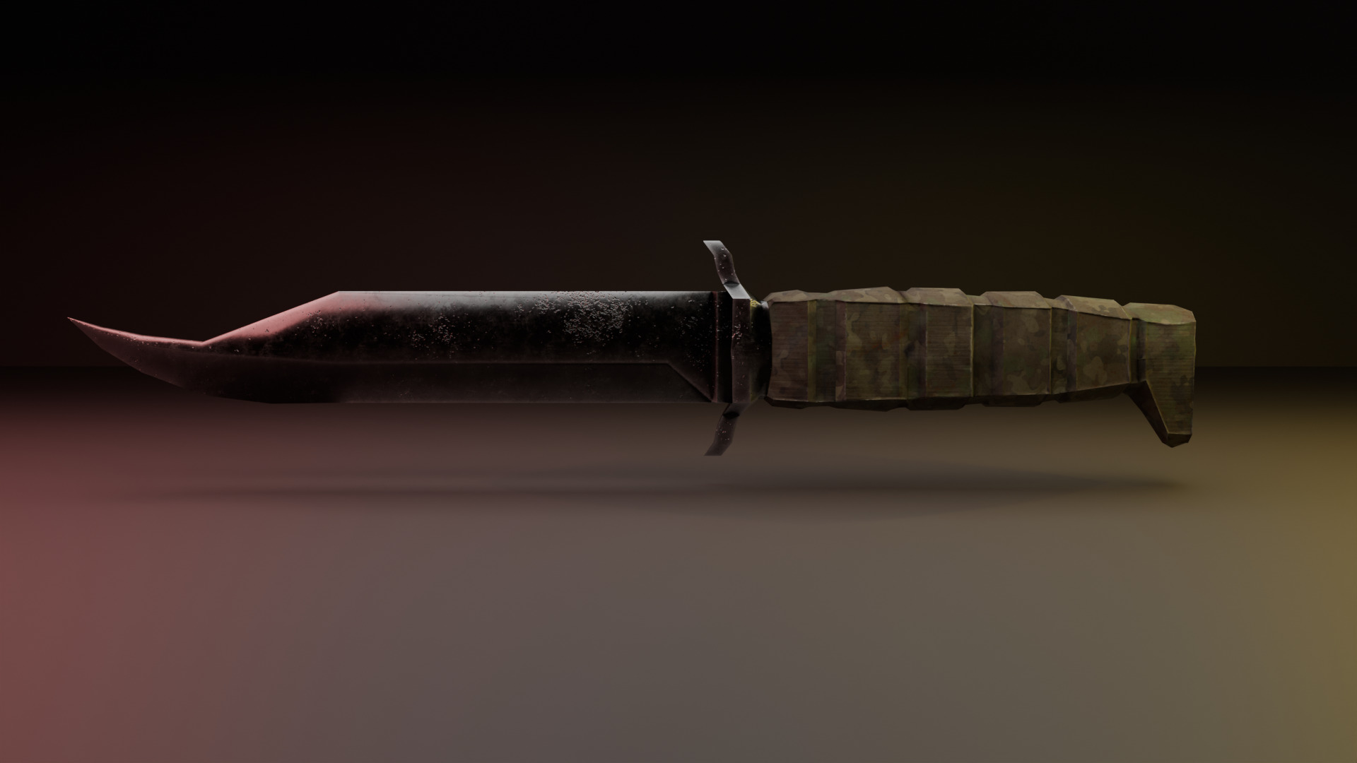 Knife Low-poly 3D model_2