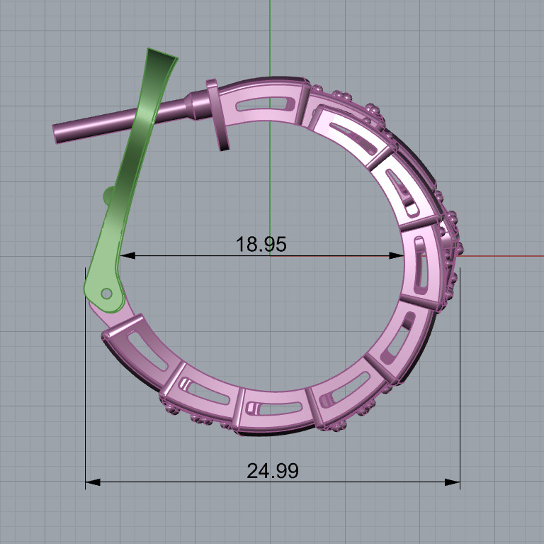 Bvlgari Snake Serpenti Earrings 3D print model 3D print model_4