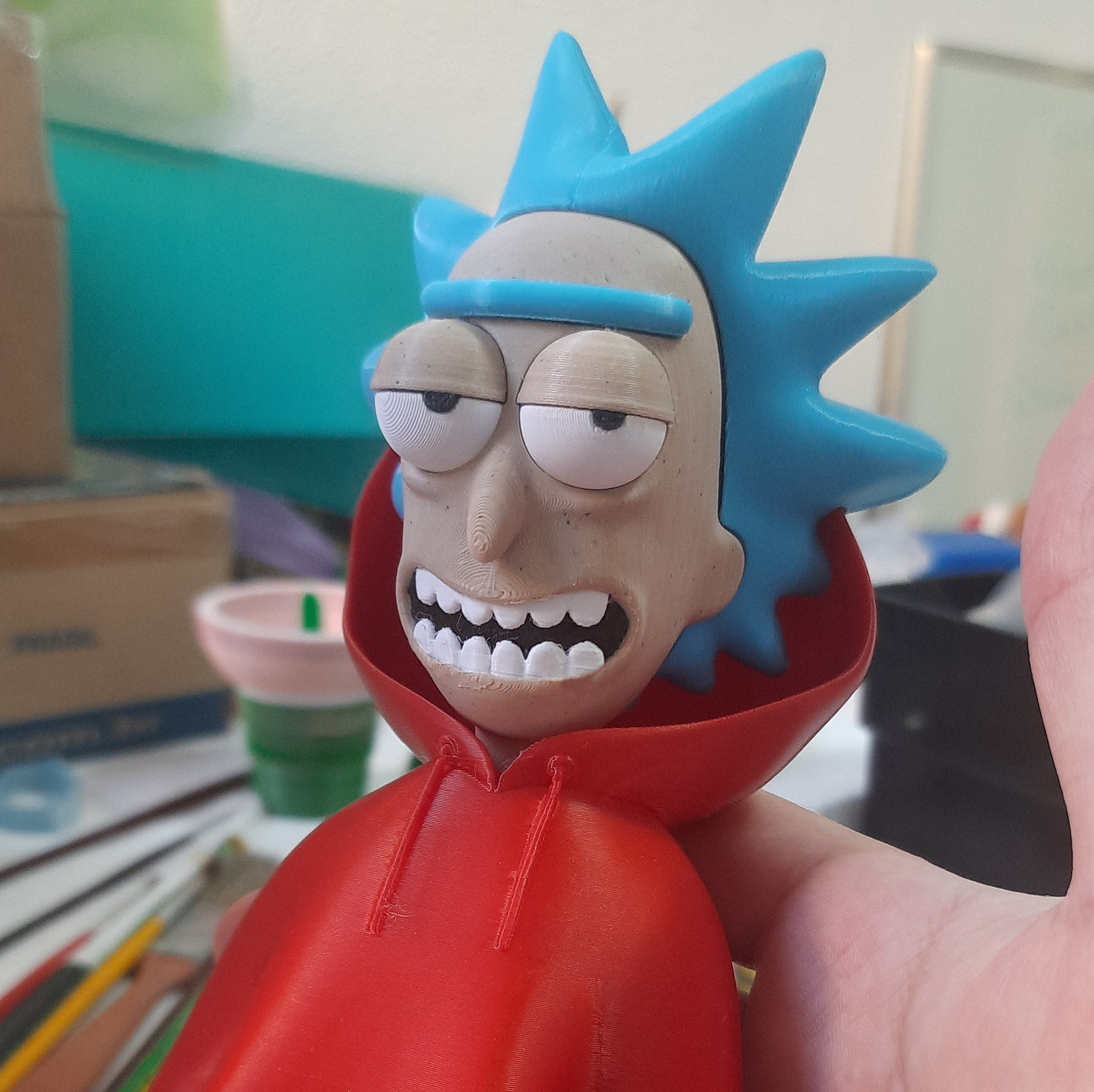 Rick Head Urban Vibes for Bugs Bunny - Multicolor - 3MF 3D print model_2