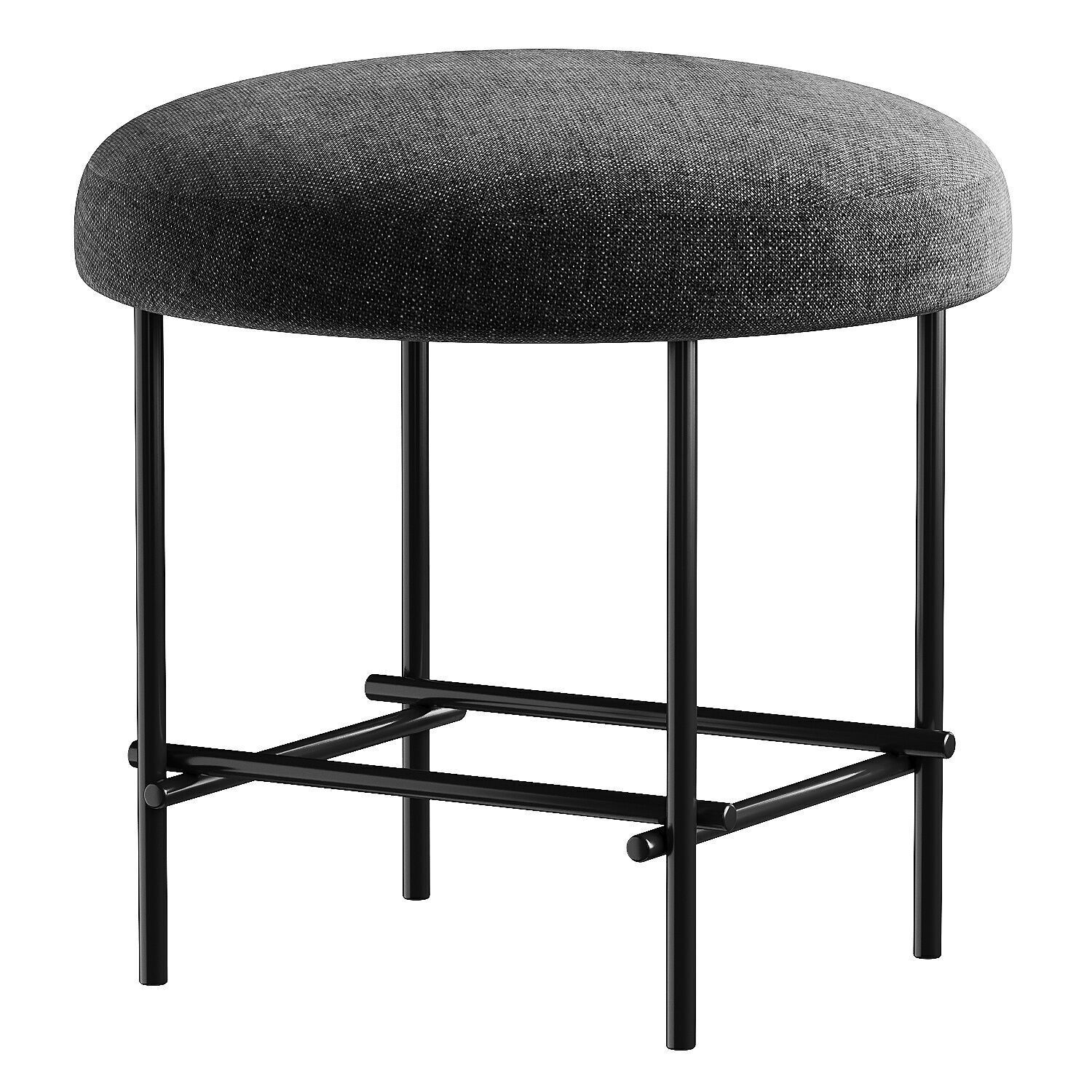 pouf long brown 3D model_1