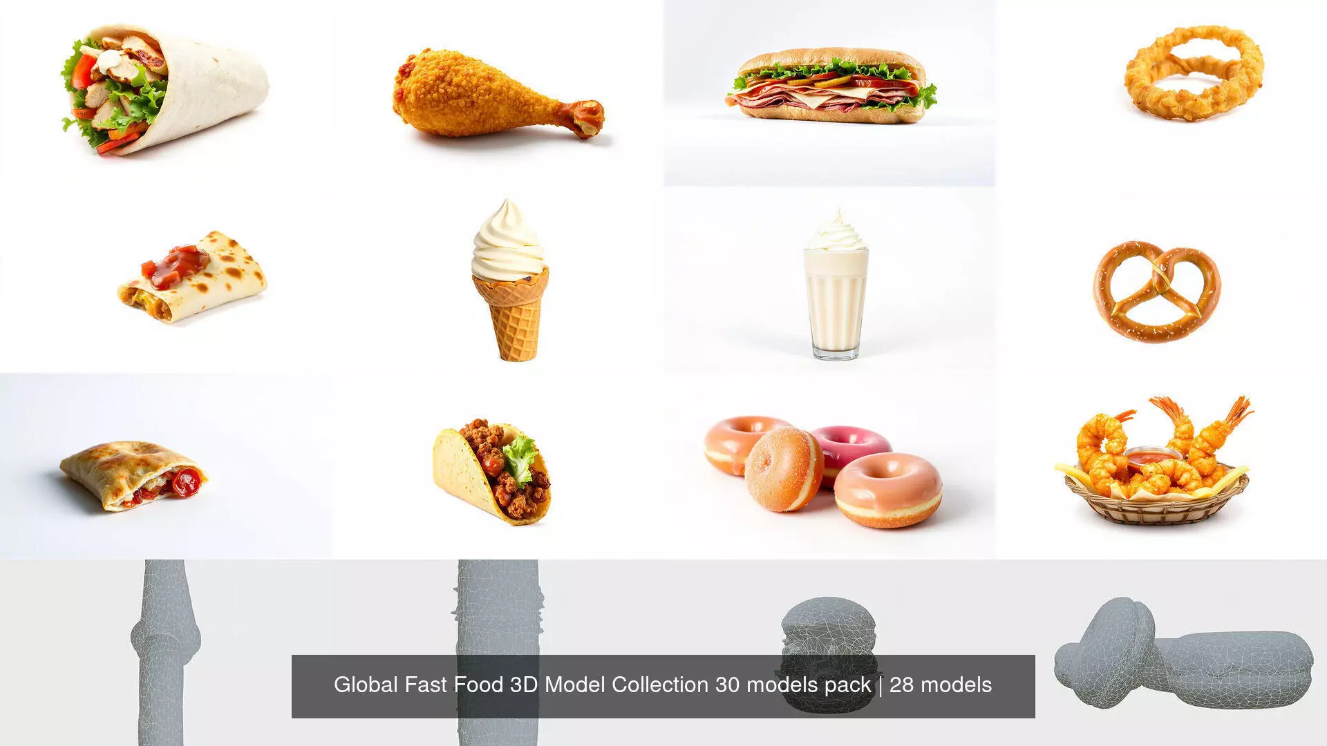 Global Fast Food 3D Model Collection 30 models pack _0