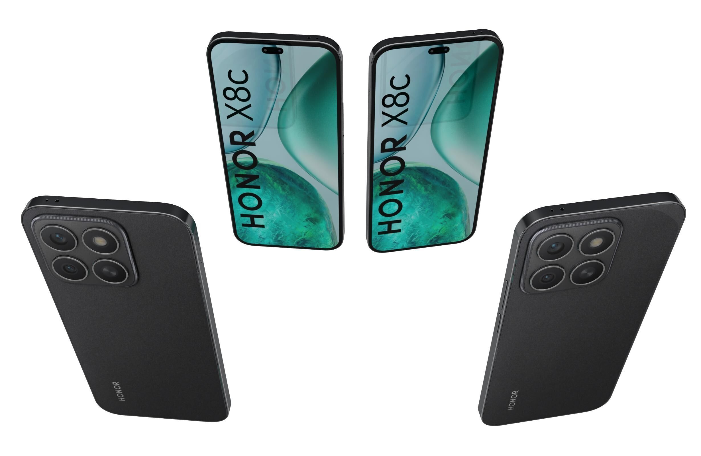 Honor X8c All Colors 3D model_7