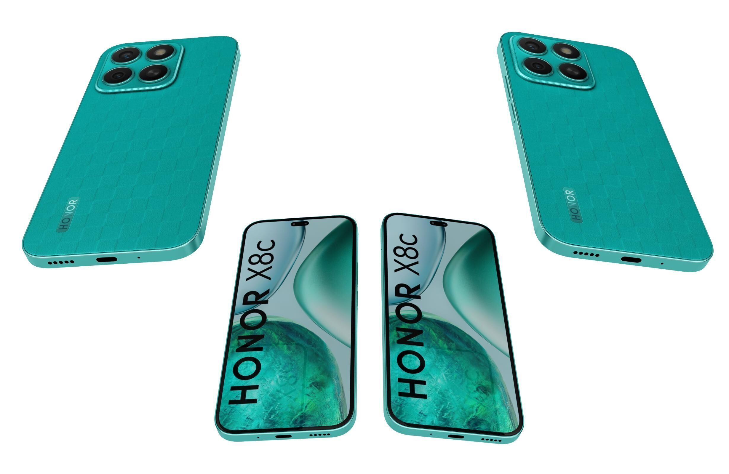 Honor X8c All Colors 3D model_19