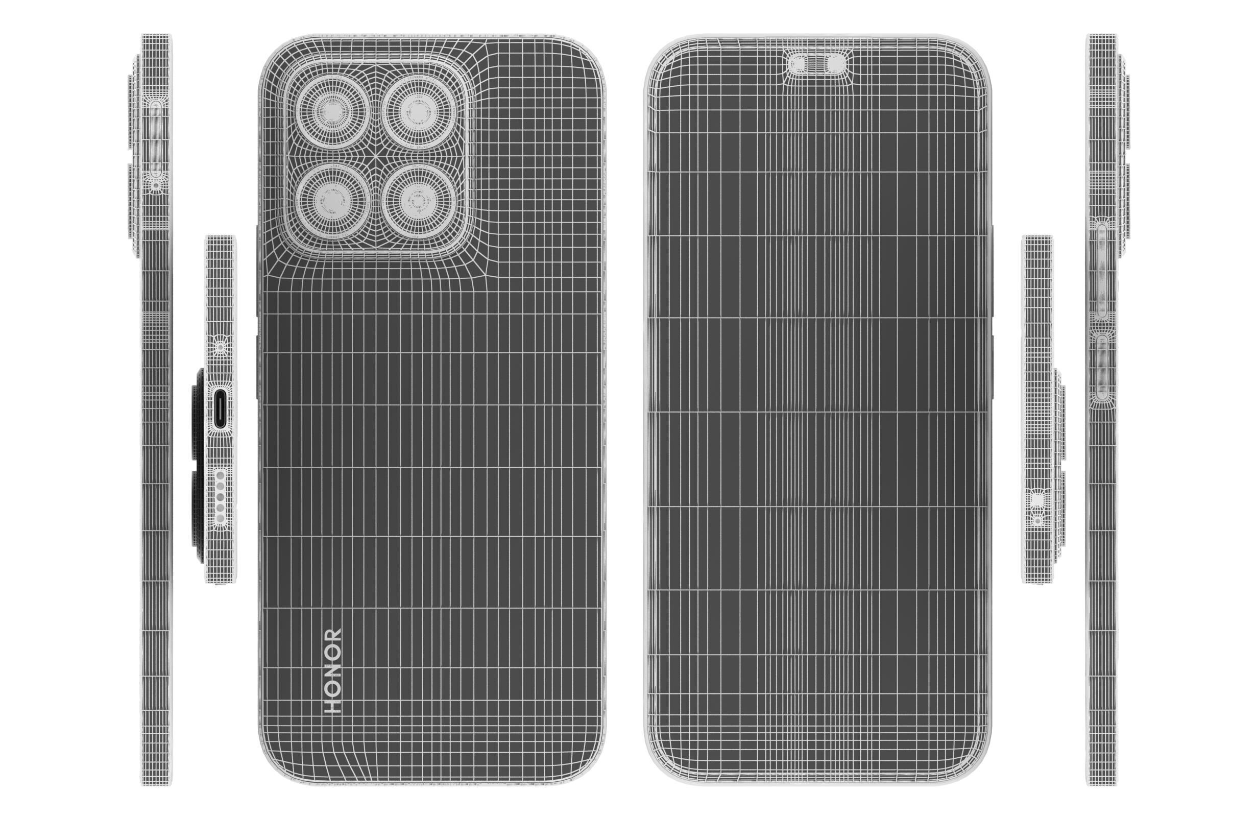 Honor X8c All Colors 3D model_37