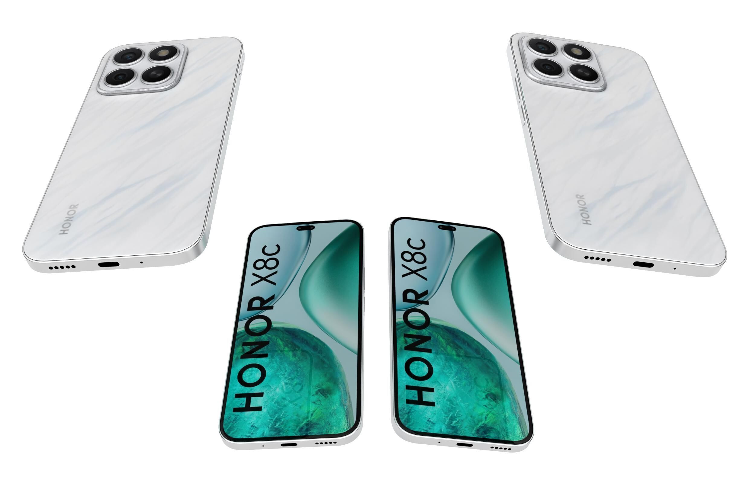 Honor X8c All Colors 3D model_47