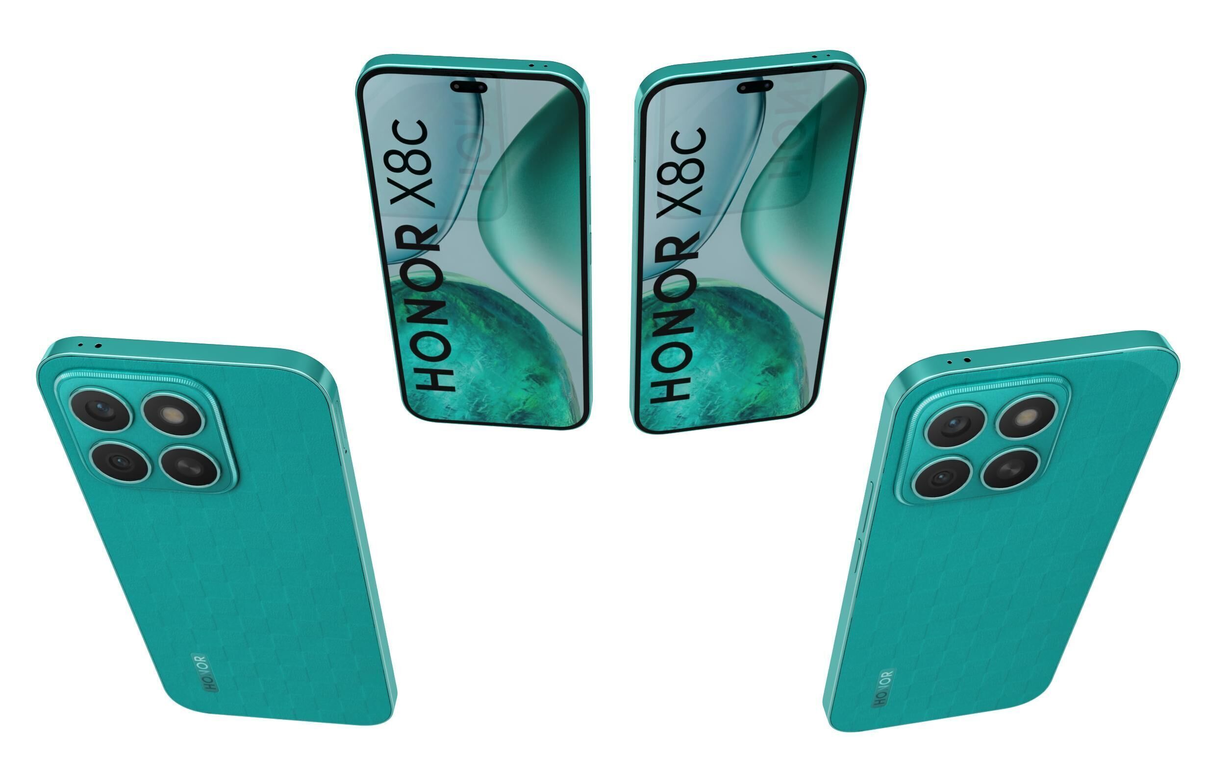 Honor X8c All Colors 3D model_18