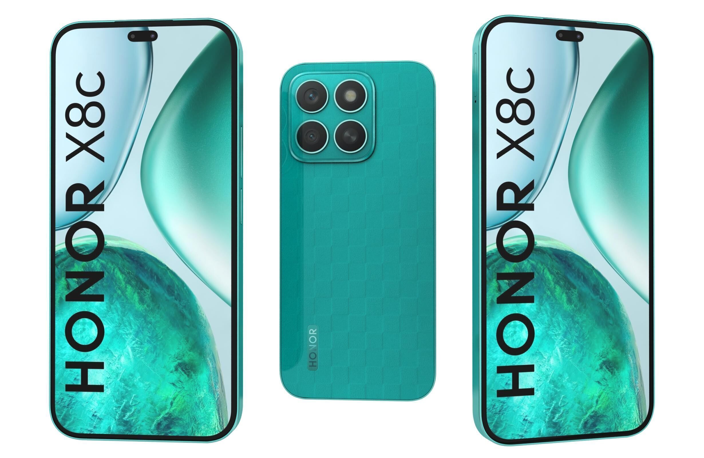 Honor X8c All Colors 3D model_14