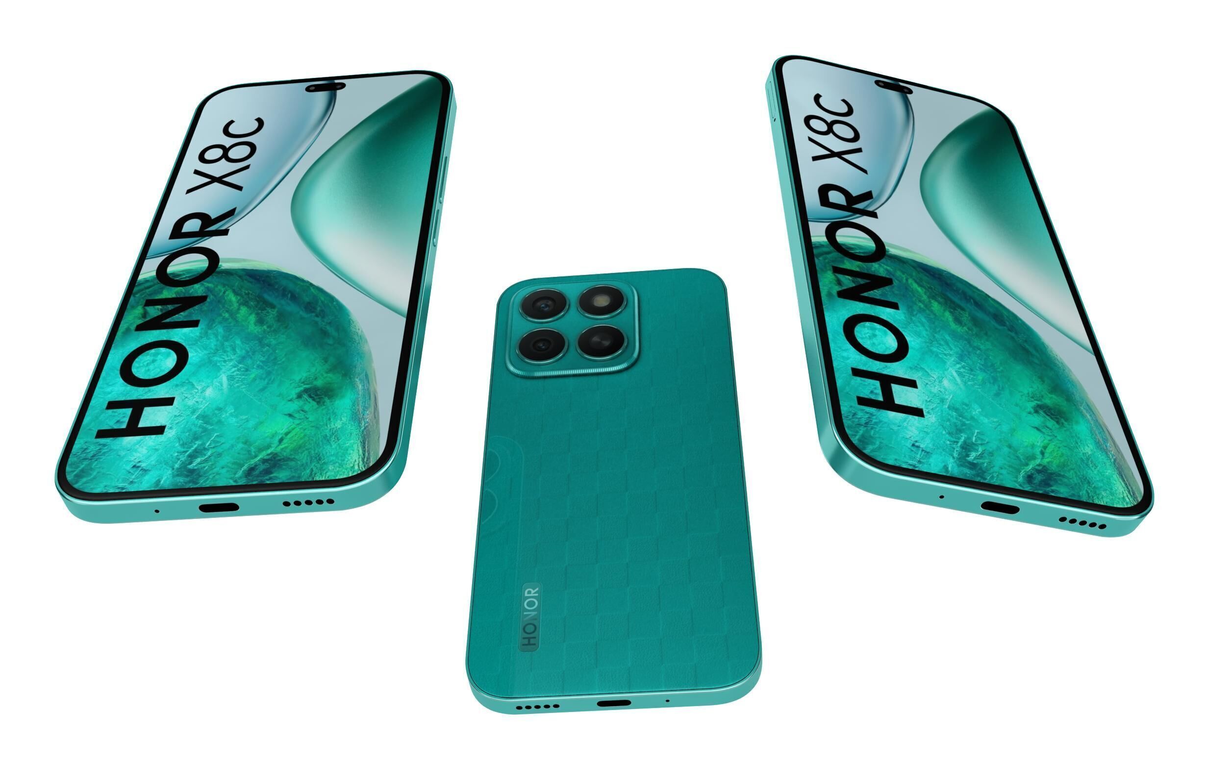 Honor X8c All Colors 3D model_16