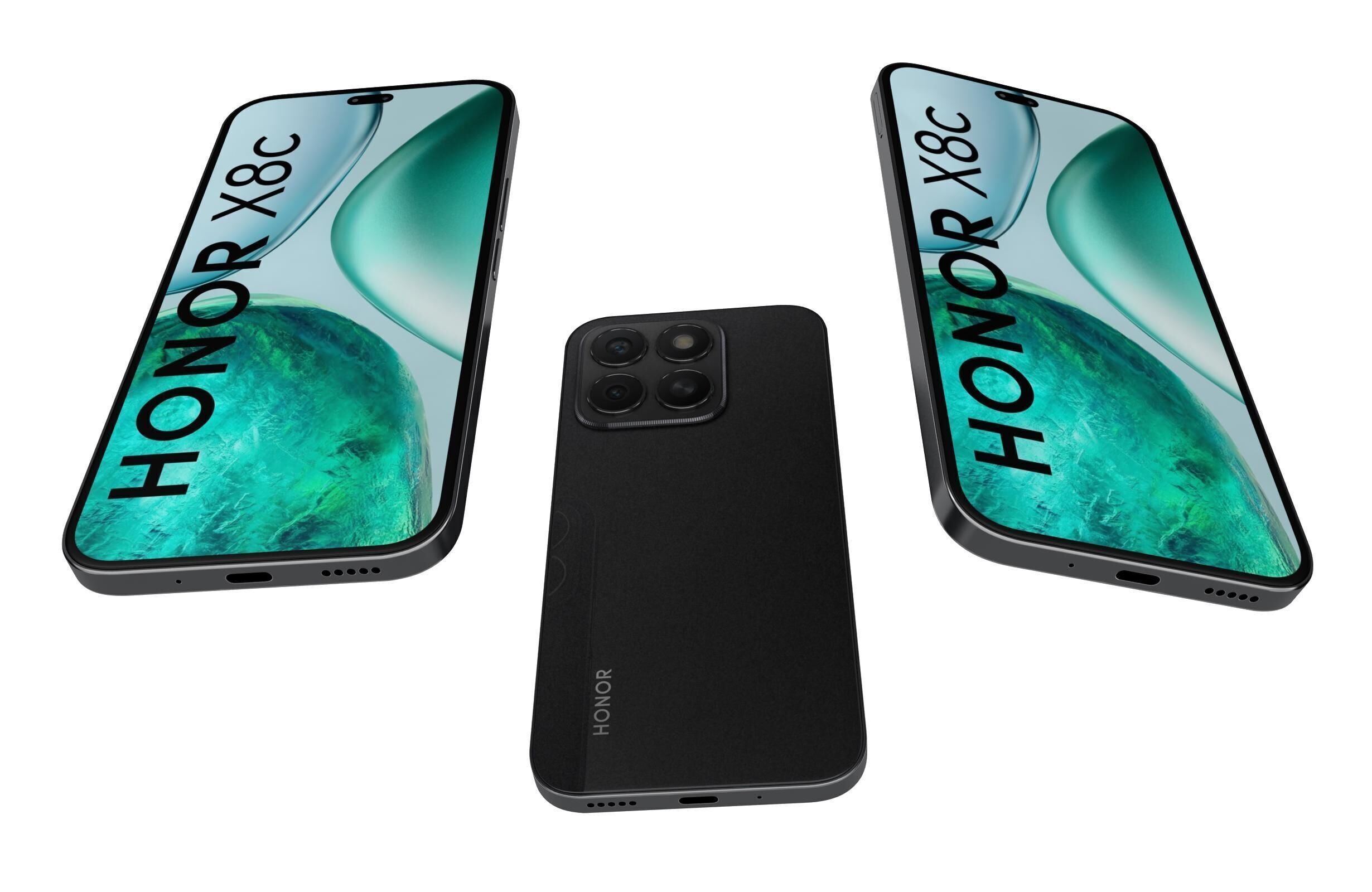 Honor X8c All Colors 3D model_5