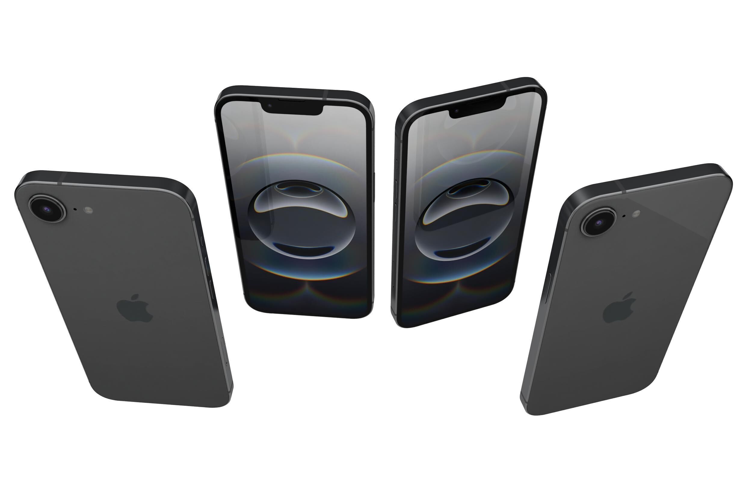 Apple iPhone 16e Black 3D model_21