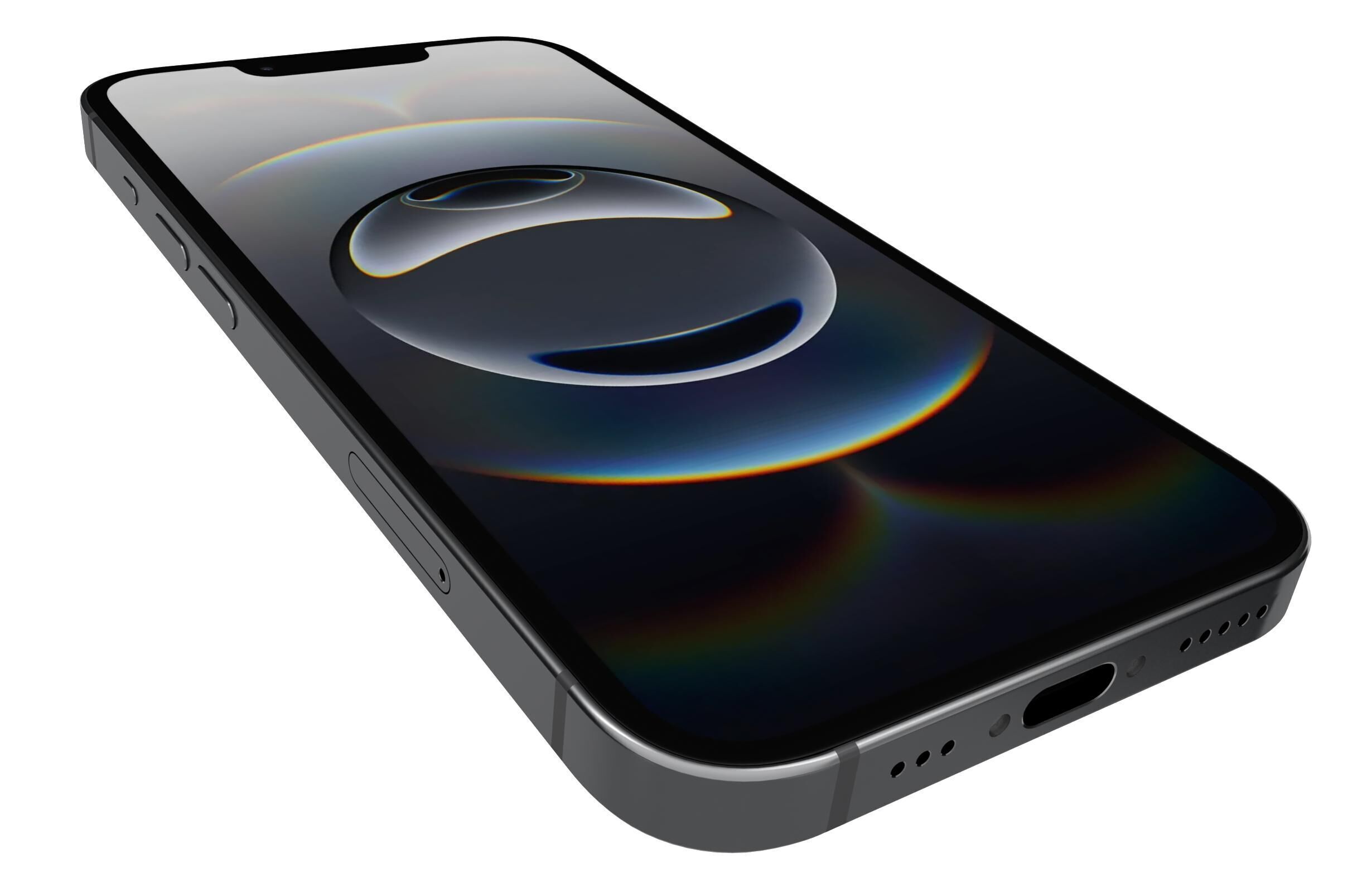 Apple iPhone 16e Black 3D model_5