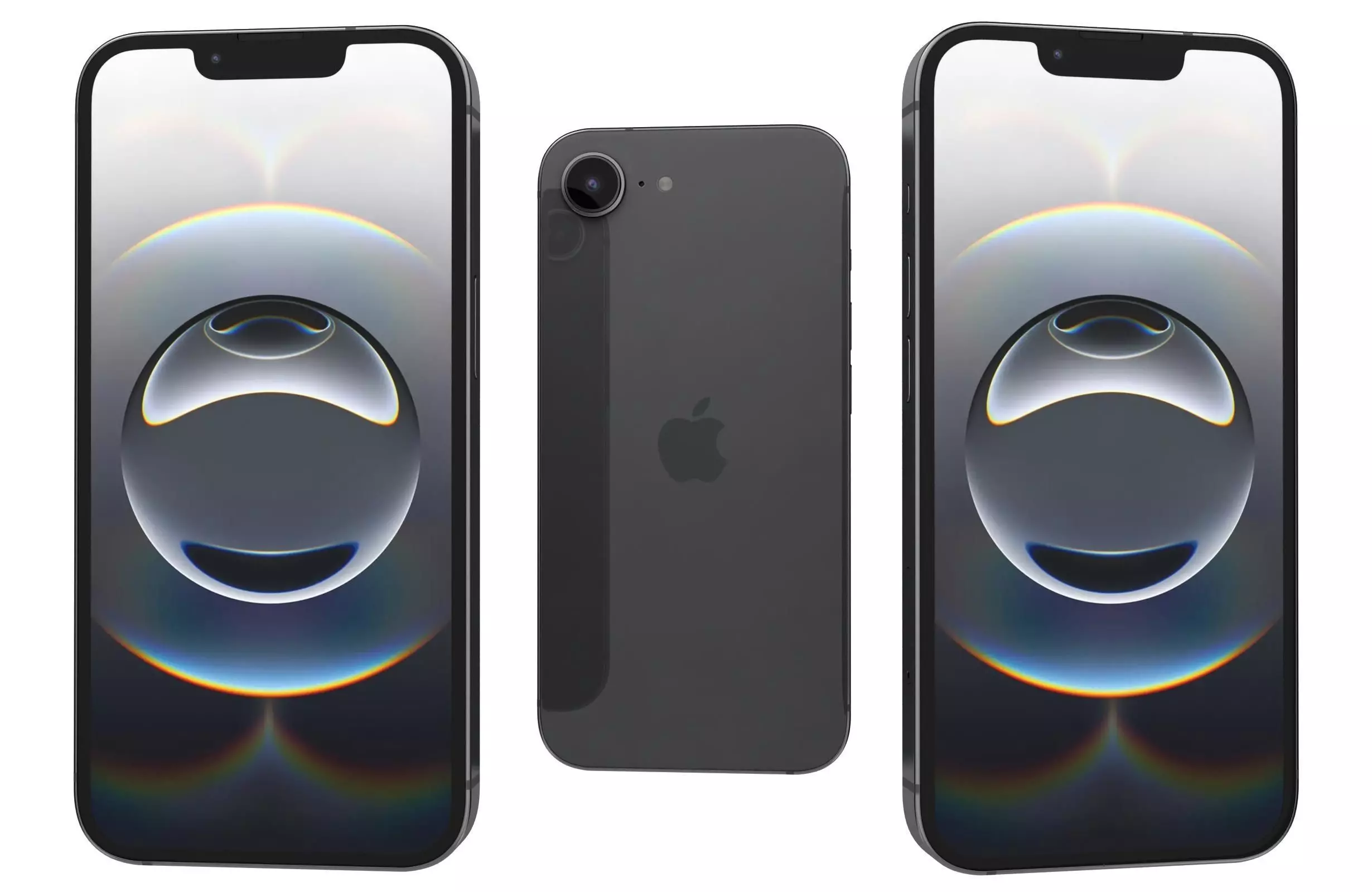 Apple iPhone 16e Black 3D model_0