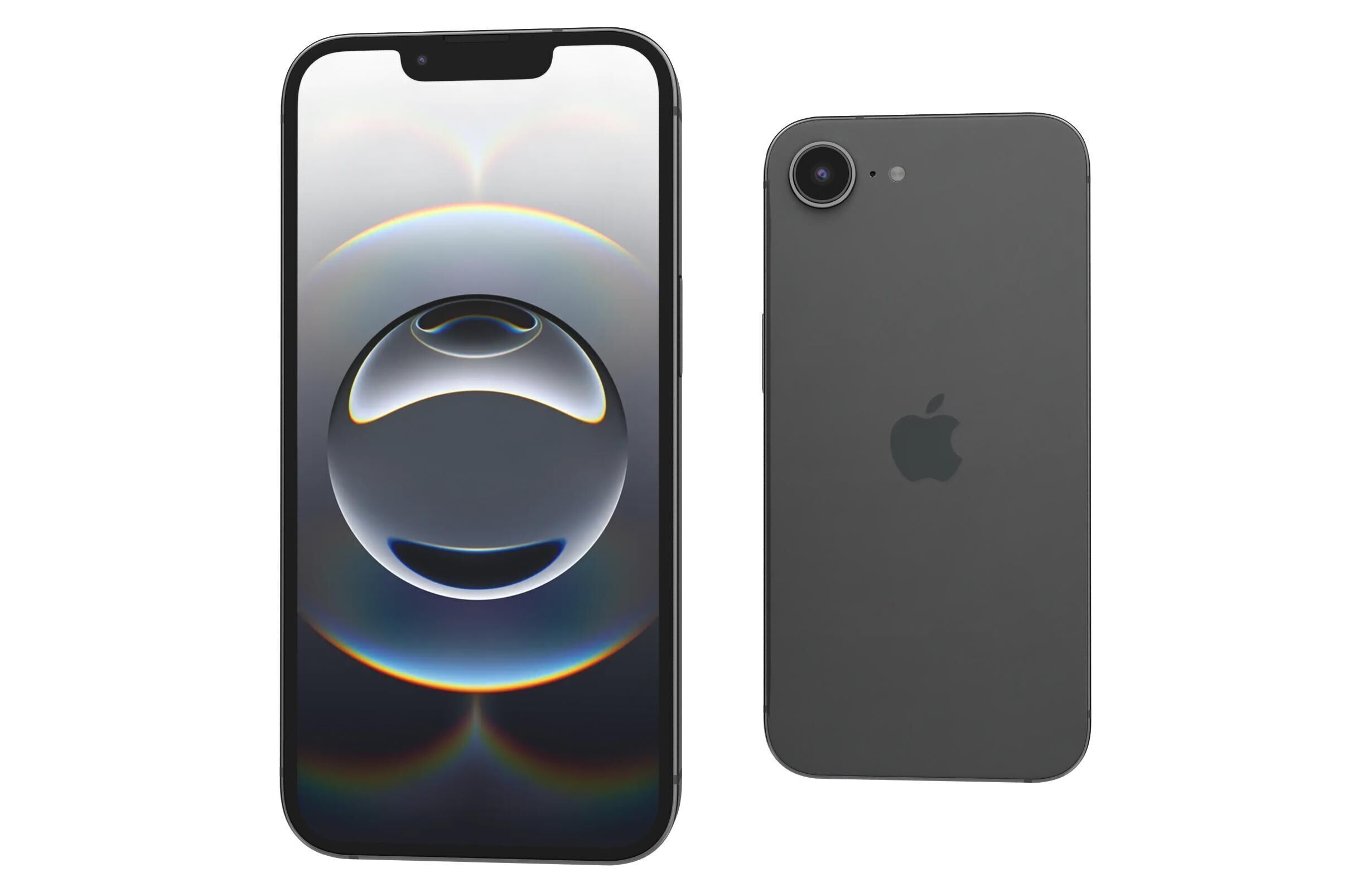 Apple iPhone 16e Black 3D model_23