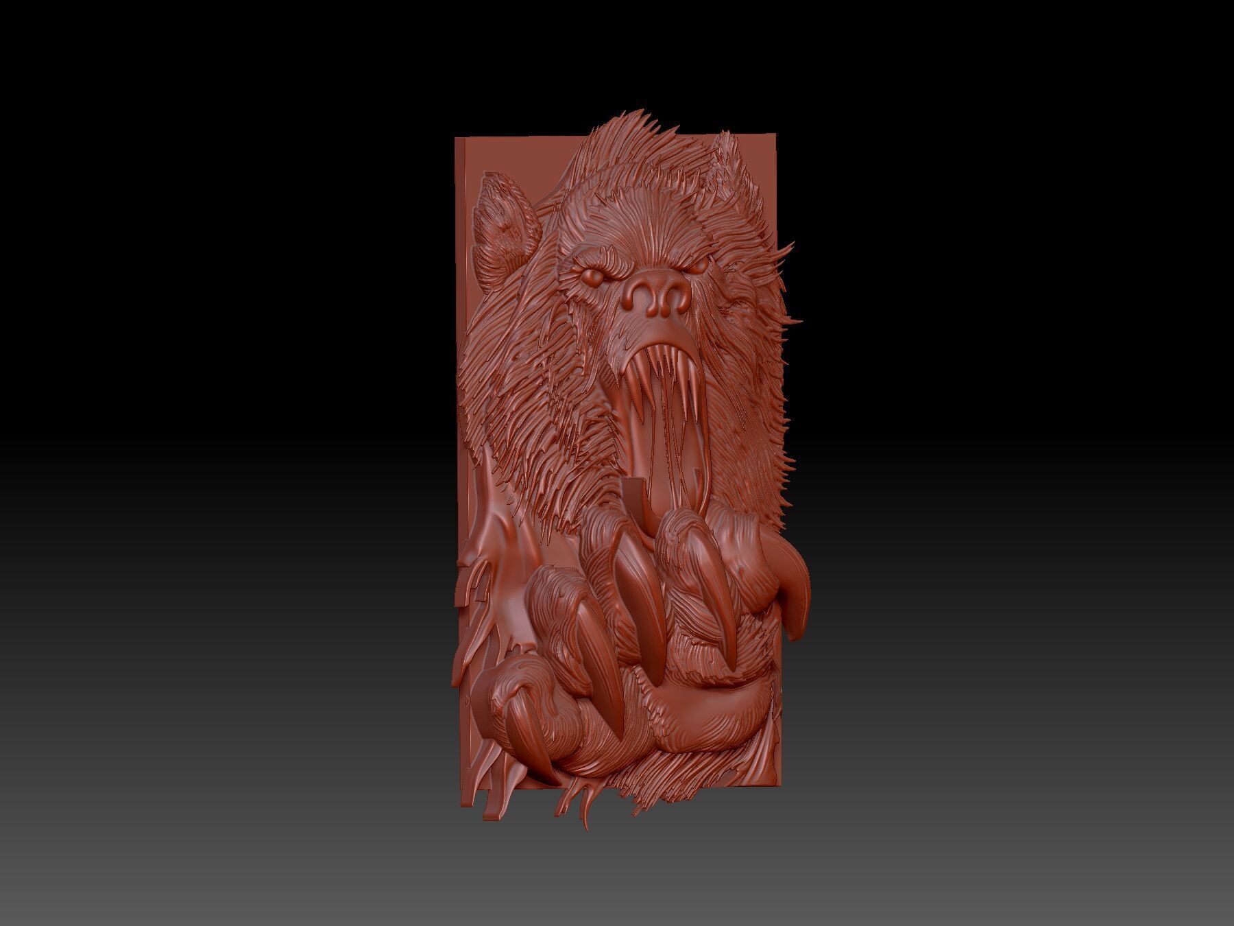 Angry Bear 3D print model_4
