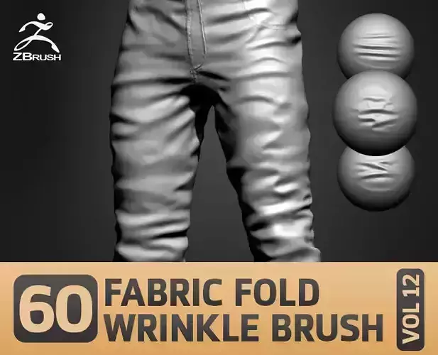 60 Fabric Cloth Wrinkle and Fold Brush Fabric and Cloth VOL 12