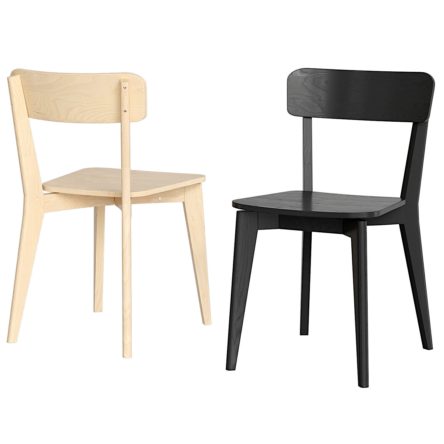 IKEA LISABO Table And Chairs Low-poly 3D model_3