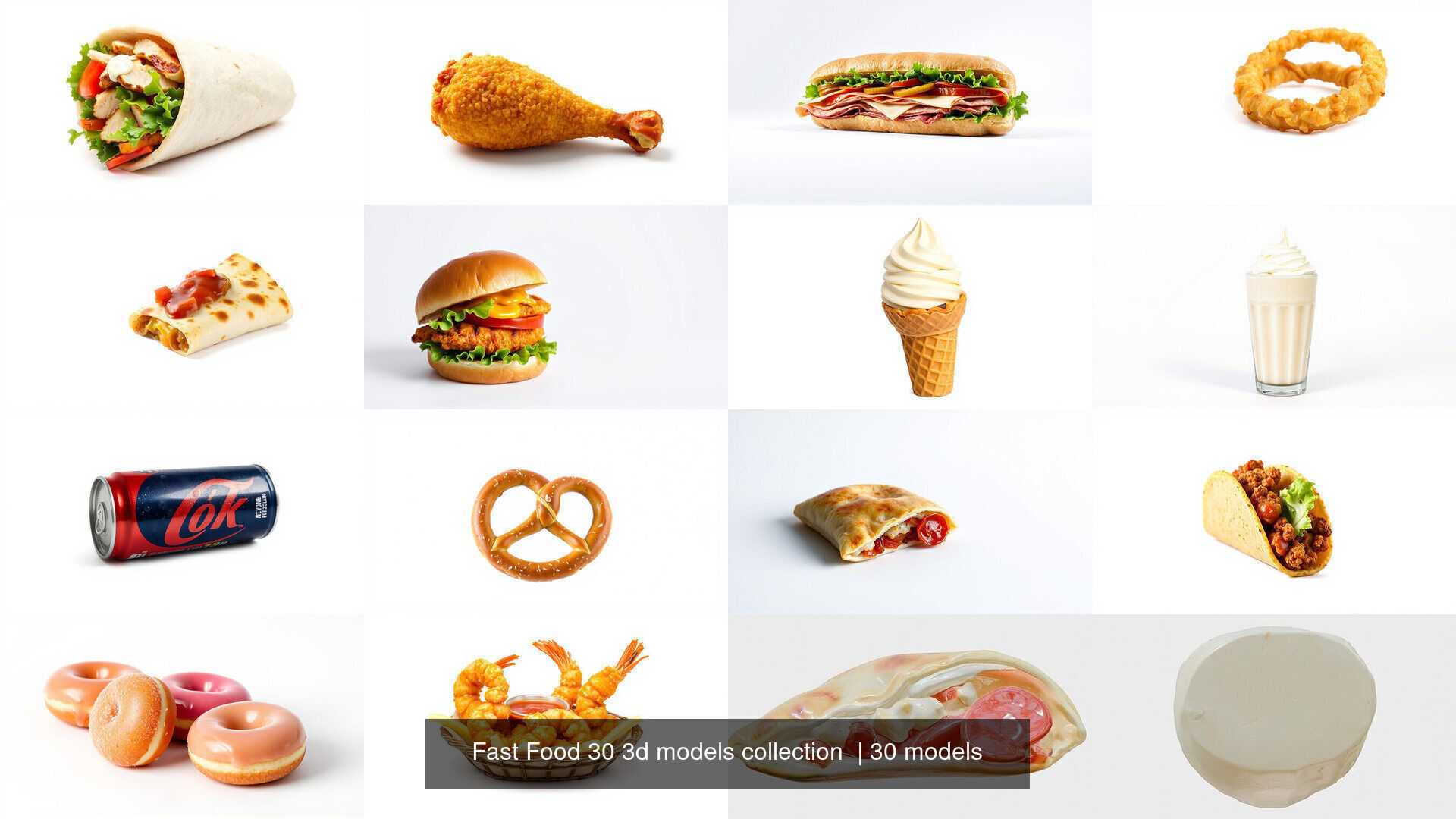Fast Food 30 3d models collection  _89