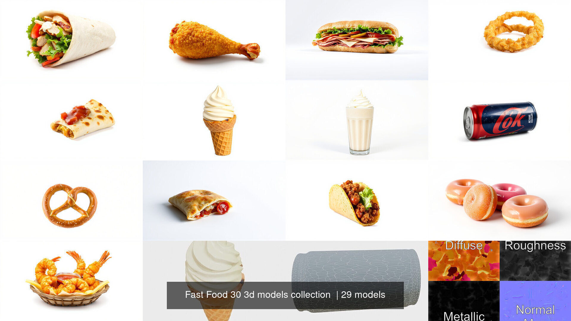 Fast Food 30 3d models collection  _91