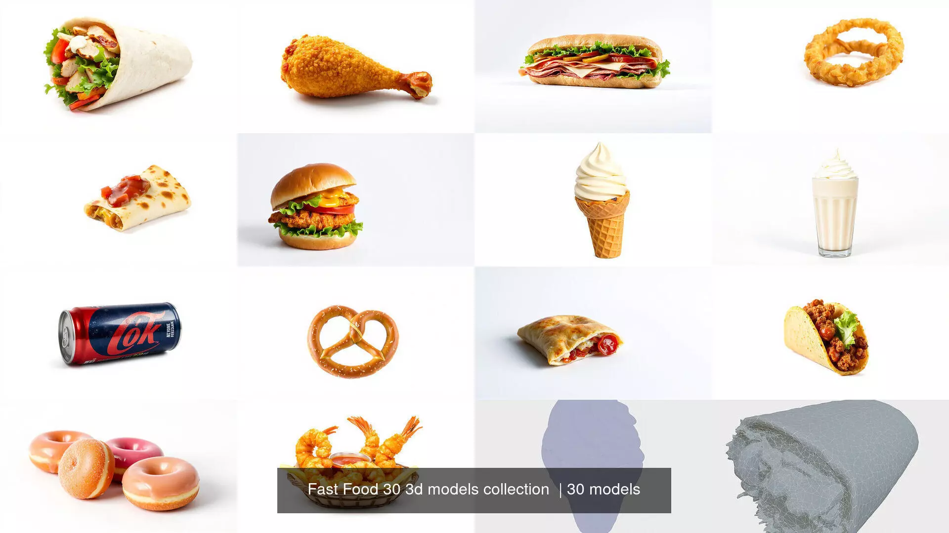 Fast Food 30 3d models collection  _0