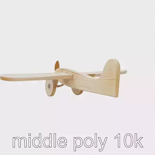 Wooden Glider Toy Smooth Curves Design model pack
