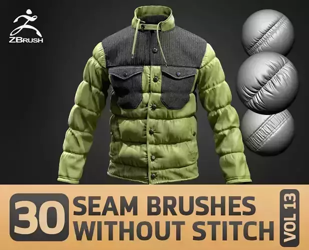 30 Seam Brushes Without Stitch Fabric and Cloth VOL 13