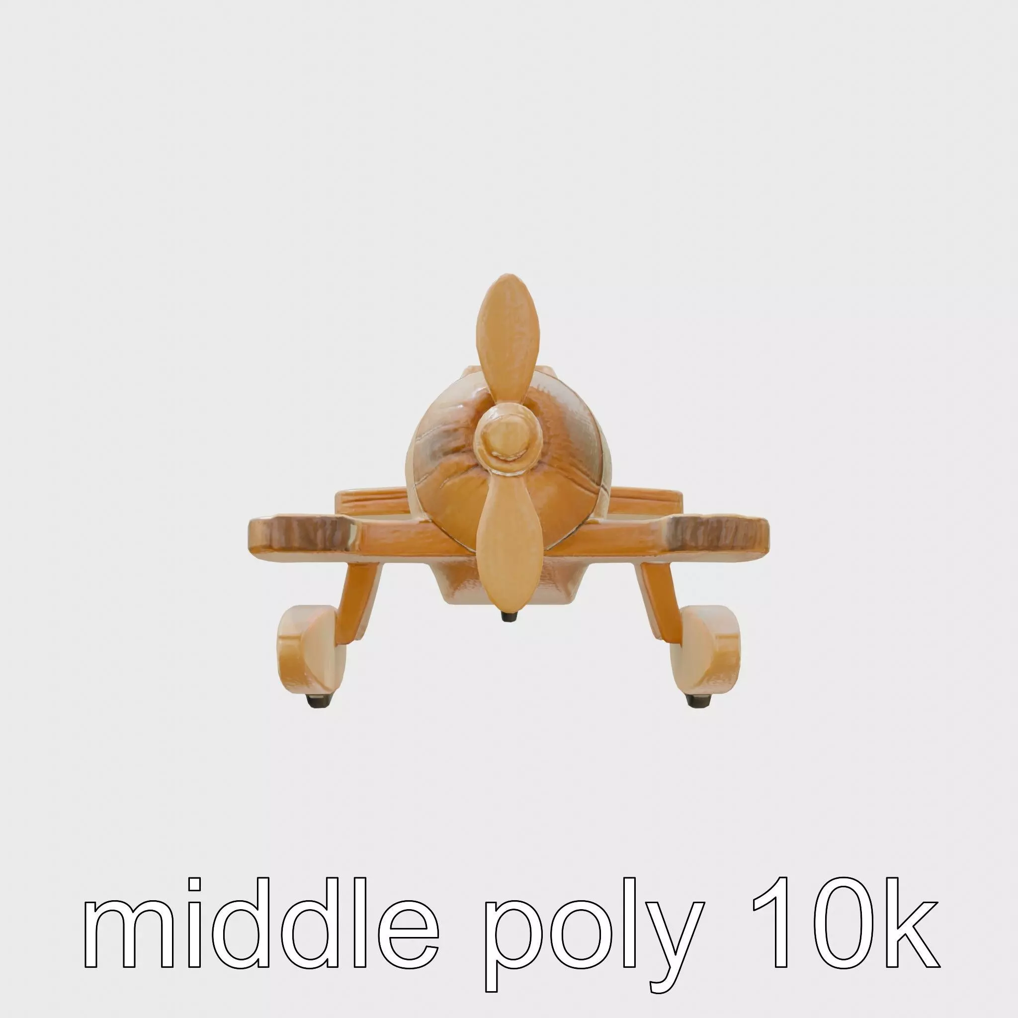 Wooden Seaplane Toy Weathered Texture Model Pack Low-poly 3D model_0