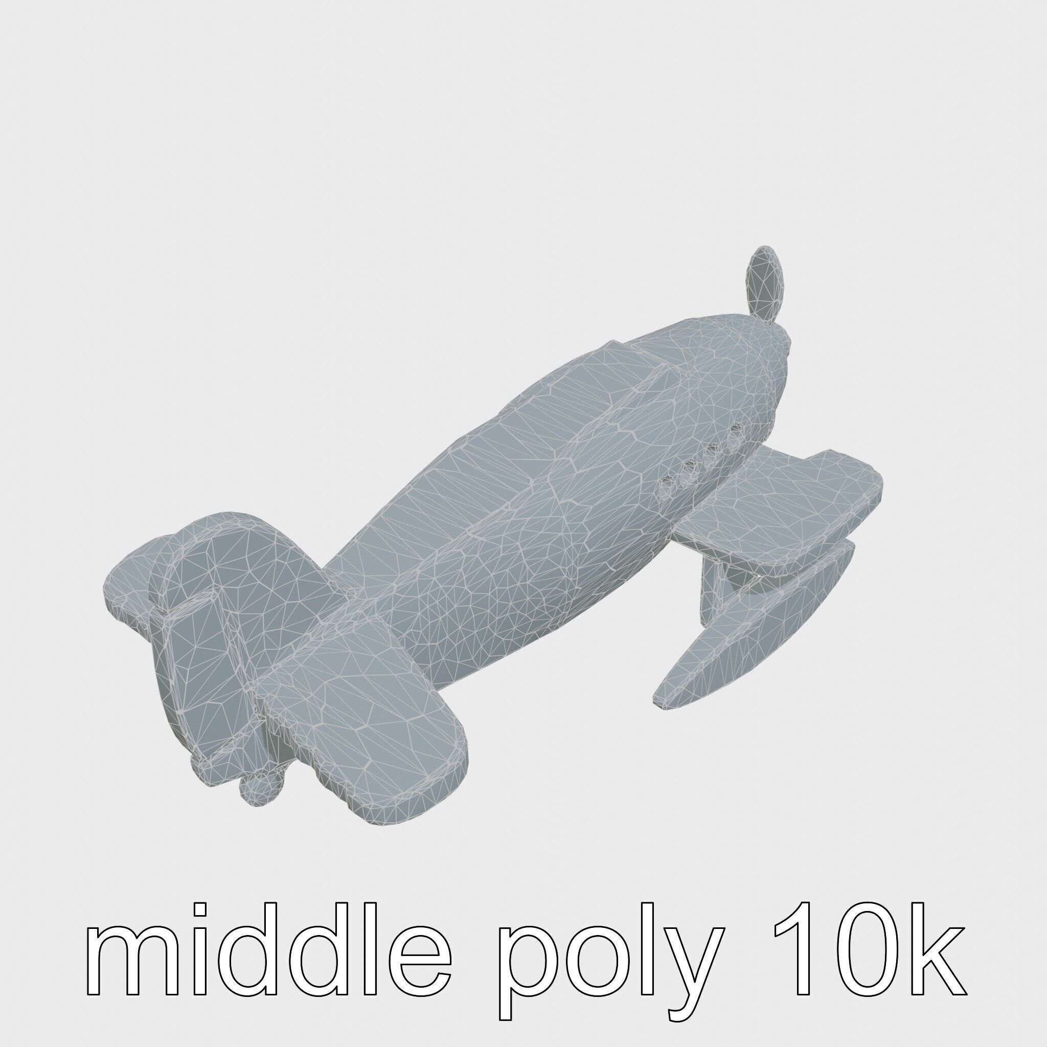Wooden Seaplane Toy Weathered Texture Model Pack Low-poly 3D model_15