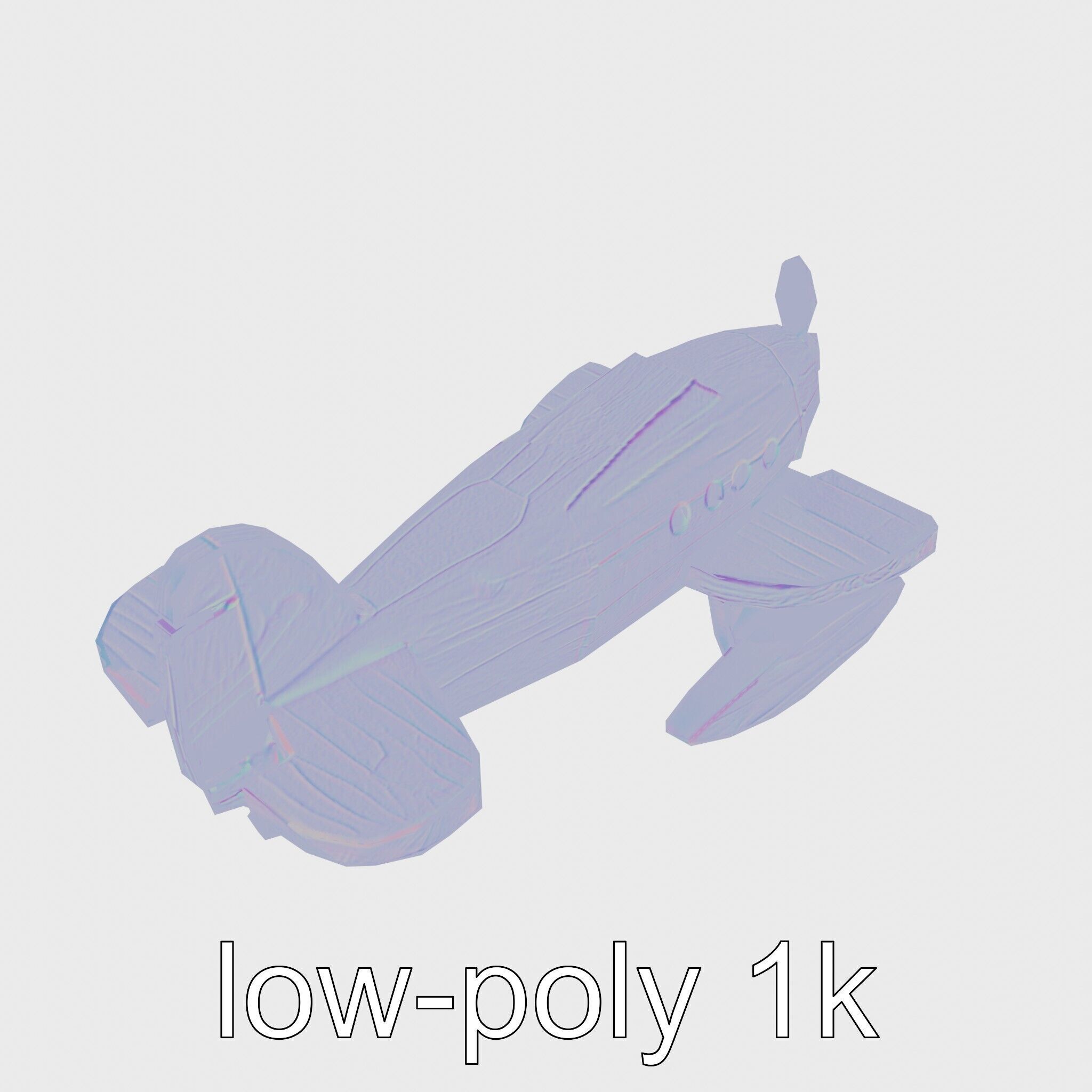 Wooden Seaplane Toy Weathered Texture Model Pack Low-poly 3D model_32