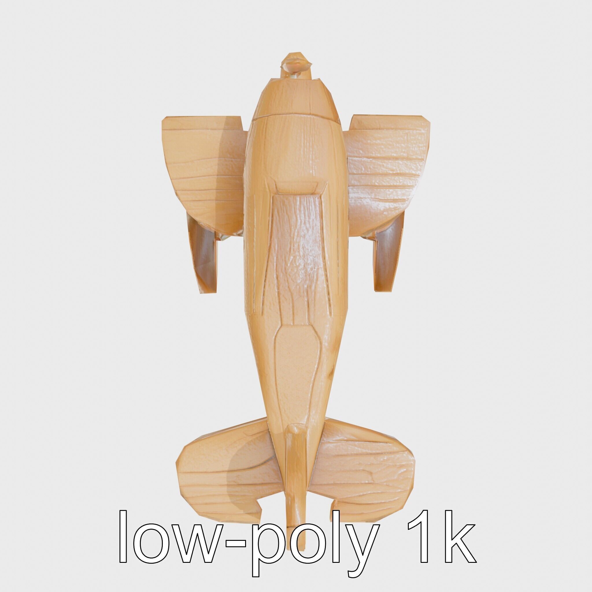 Wooden Seaplane Toy Weathered Texture Model Pack Low-poly 3D model_17