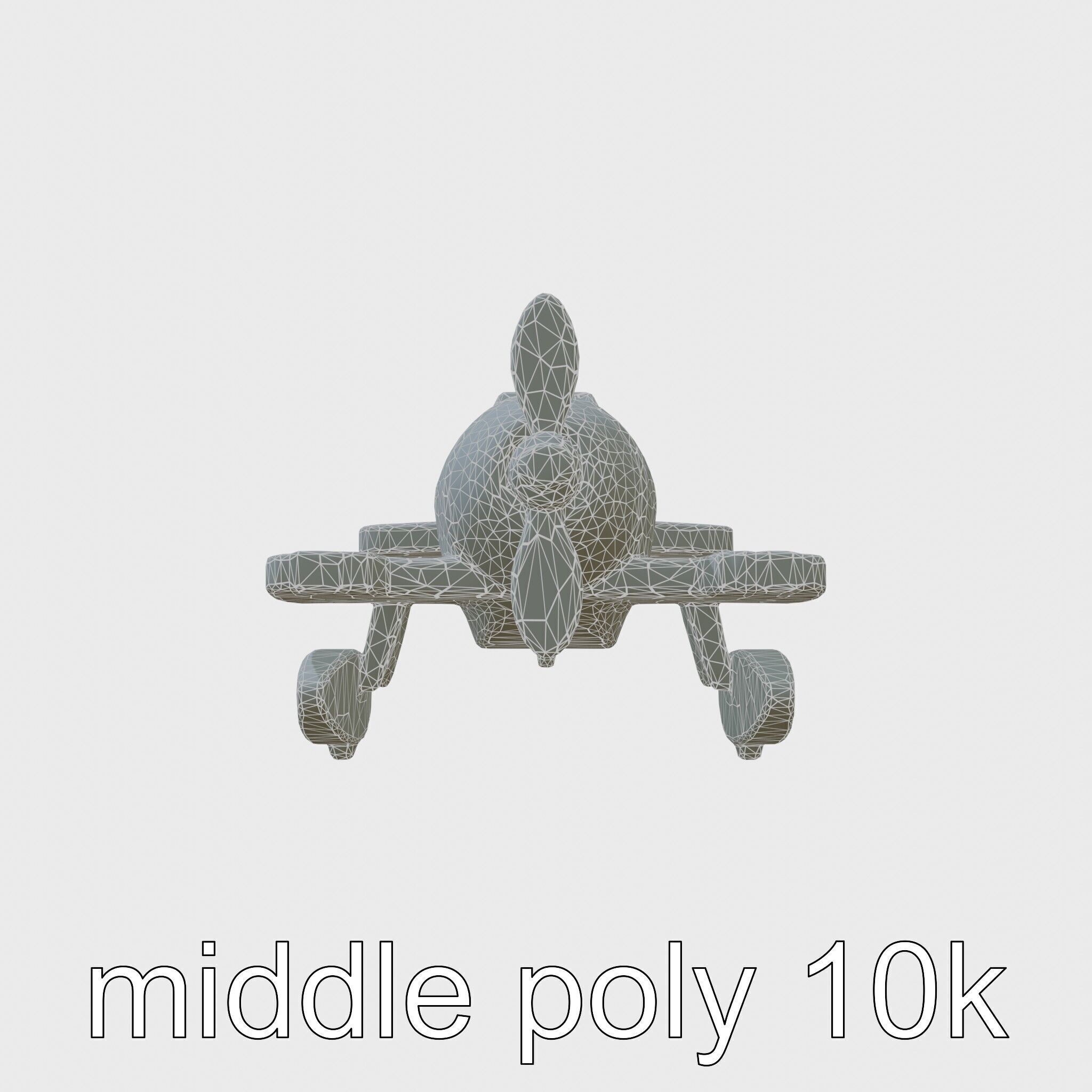 Wooden Seaplane Toy Weathered Texture Model Pack Low-poly 3D model_9