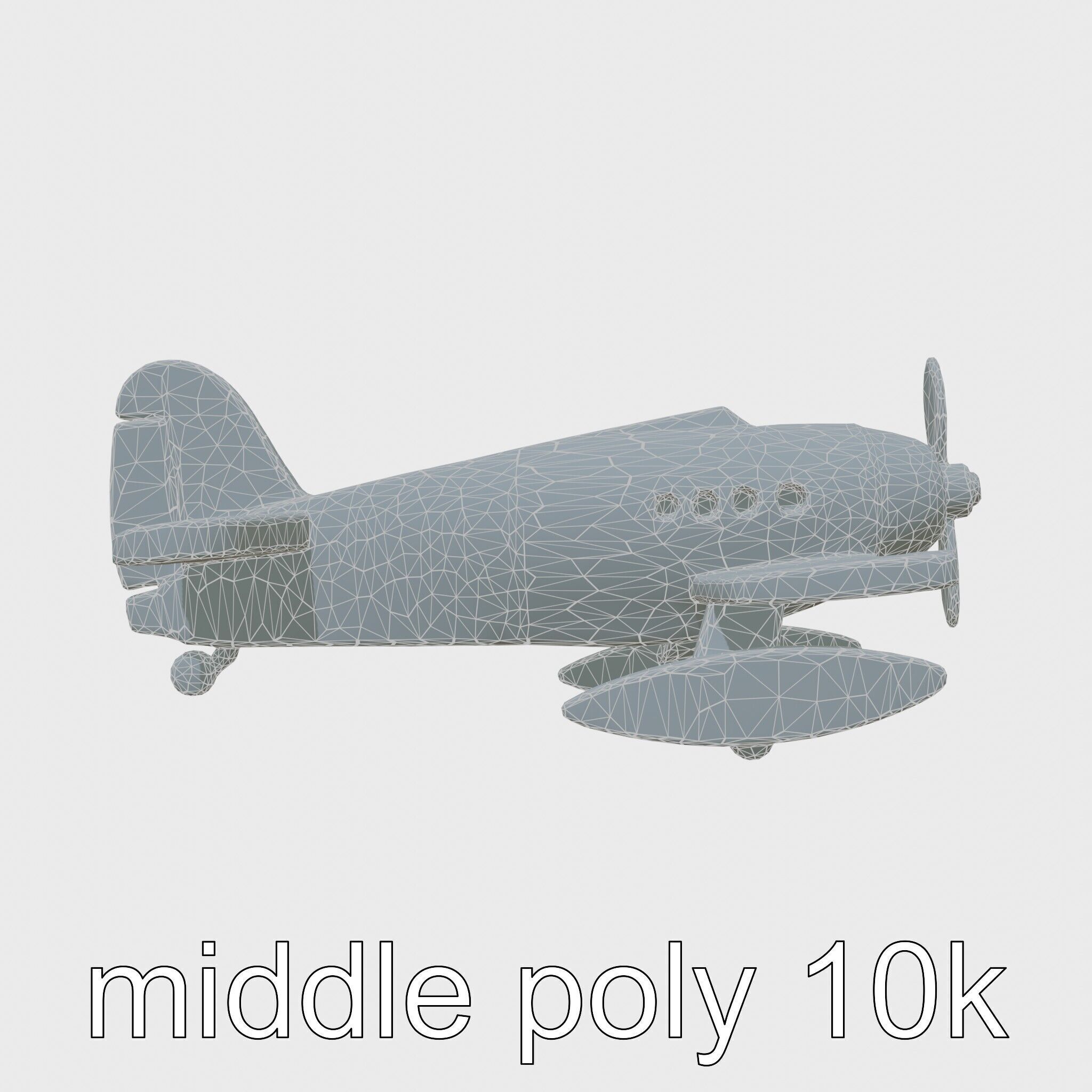 Wooden Seaplane Toy Weathered Texture Model Pack Low-poly 3D model_28